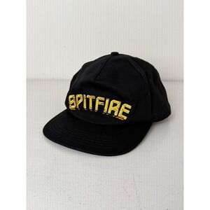 Spitfire Wheels Black Snapback Hat Embroidered Logo Skateboard Streetwear Cap